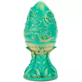 Сувенир из массива бука "Яйцо пасхальное" зелёное